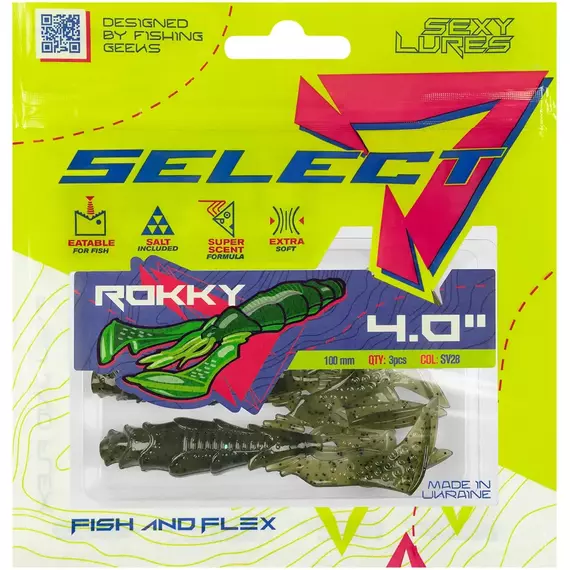 Силікон Select Rokky 4" SV28 (3 шт / уп), Расцветка силикона: SV28, фото , изображение 2
